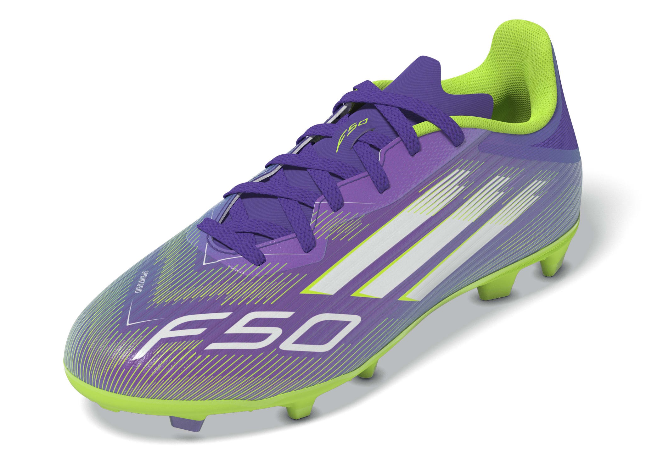 F50 LEAGUE Firm Ground / Multi Ground Football Boots Kids Purple Rush / Ftwr White / Lucid Lemon / 3 F50 LEAGUE Firm Ground / Multi Ground Football Boots Kids Purple Rush / Ftwr White / Lucid Lemon / 3