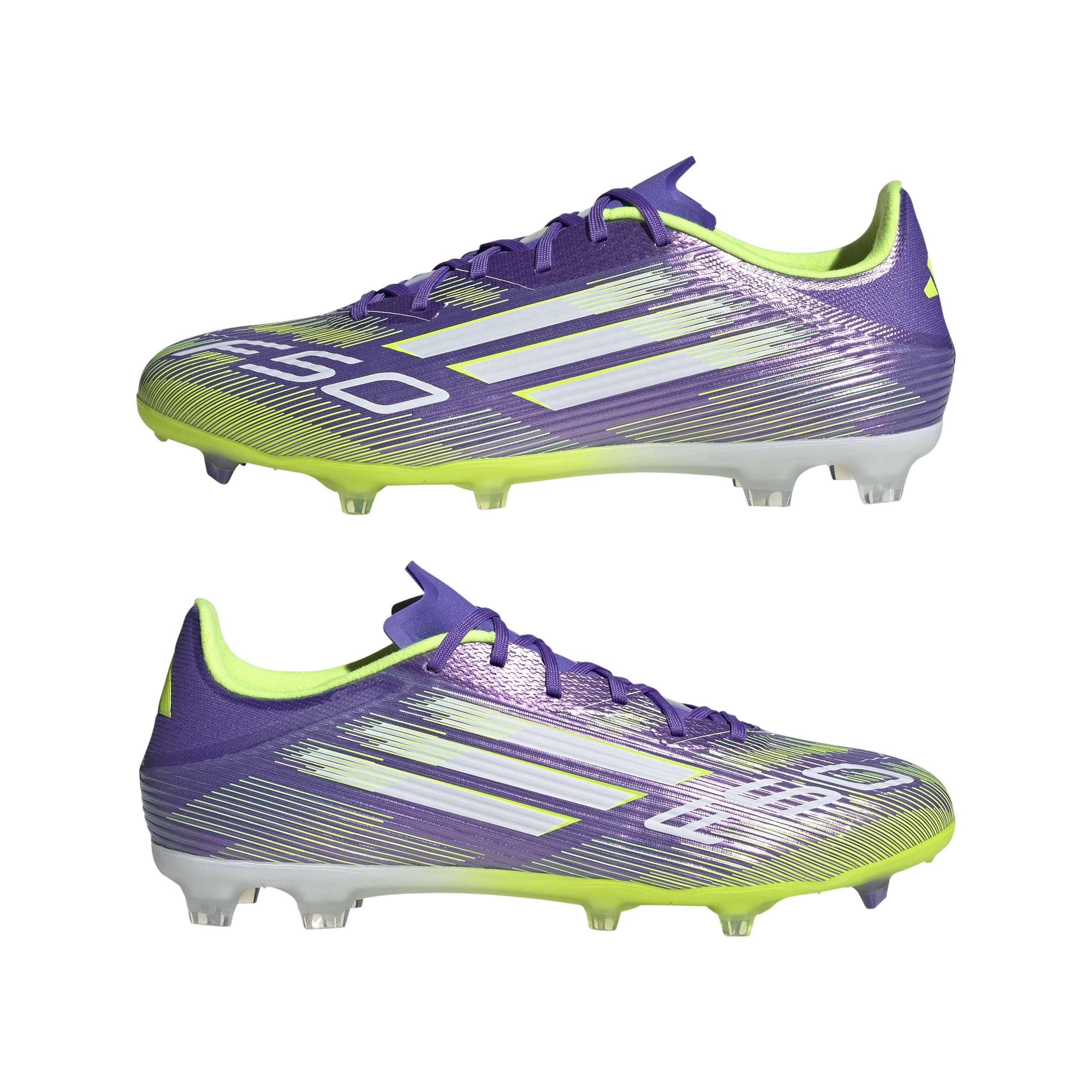 F50 LEAGUE Firm Ground Football Boots Purple Rush / Ftwr White / Lucid Lemon / 10 F50 LEAGUE Firm Ground Football Boots Purple Rush / Ftwr White / Lucid Lemon / 10