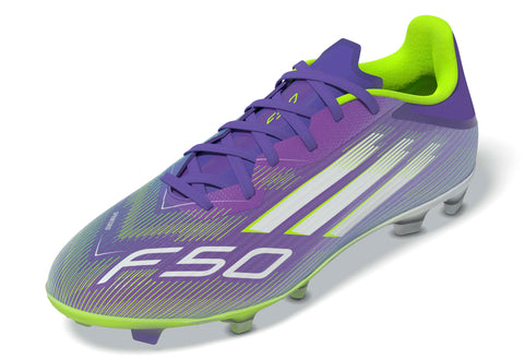 F50 LEAGUE Firm Ground Football Boots Purple Rush / Ftwr White / Lucid Lemon / 10 F50 LEAGUE Firm Ground Football Boots Purple Rush / Ftwr White / Lucid Lemon / 10