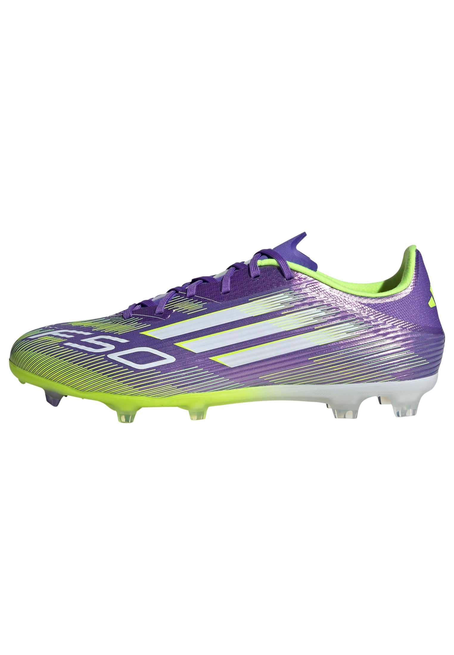F50 LEAGUE Firm Ground Football Boots Purple Rush / Ftwr White / Lucid Lemon / 10 F50 LEAGUE Firm Ground Football Boots Purple Rush / Ftwr White / Lucid Lemon / 10