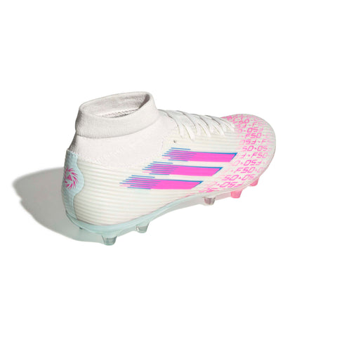 F50 SPARKFUSION LEAGUE Mid Firm Ground / Artificial Ground Football Boots W Ftwr White / Lucid Pink / Ftwr White / 10 F50 SPARKFUSION LEAGUE Mid Firm Ground / Artificial Ground Football Boots W Ftwr White / Lucid Pink / Ftwr White / 10