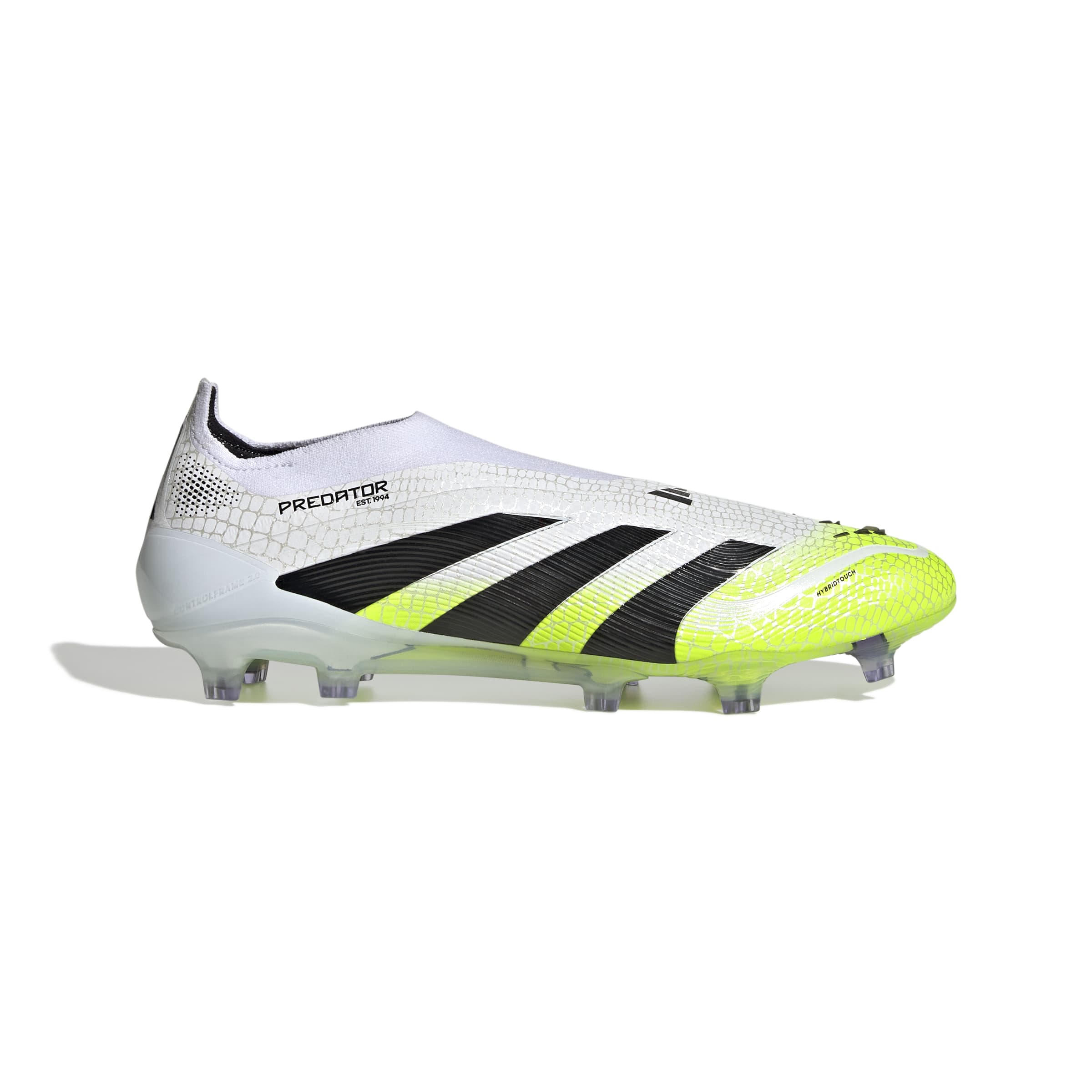 PREDATOR ELITE Laceless Firm Ground Football Boots Ftwr White / Core Black / Lucid Lemon / 12 PREDATOR ELITE Laceless Firm Ground Football Boots Ftwr White / Core Black / Lucid Lemon / 12