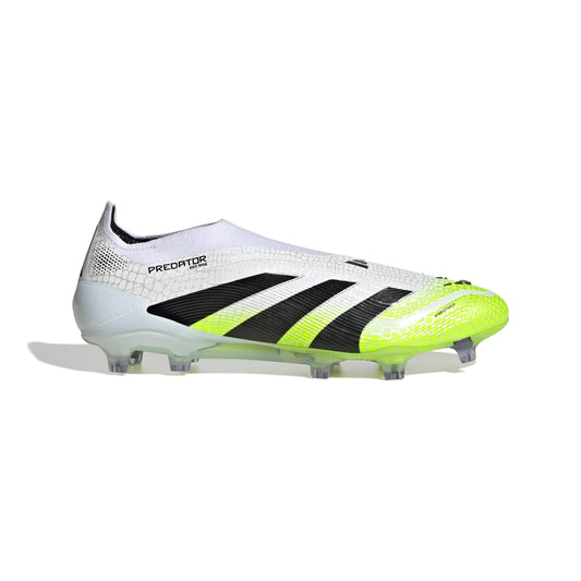 PREDATOR ELITE Laceless Firm Ground Football Boots Ftwr White / Core Black / Lucid Lemon / 12