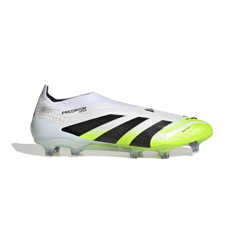 PREDATOR ELITE Laceless Firm Ground Football Boots Ftwr White / Core Black / Lucid Lemon / 12 PREDATOR ELITE Laceless Firm Ground Football Boots Ftwr White / Core Black / Lucid Lemon / 12