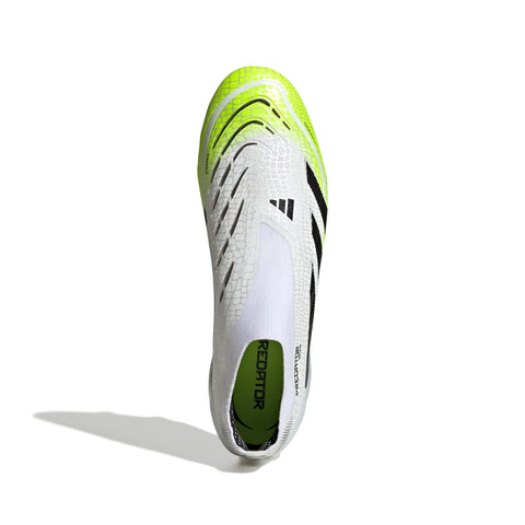 PREDATOR ELITE Laceless Firm Ground Football Boots Ftwr White / Core Black / Lucid Lemon / 12 PREDATOR ELITE Laceless Firm Ground Football Boots Ftwr White / Core Black / Lucid Lemon / 12
