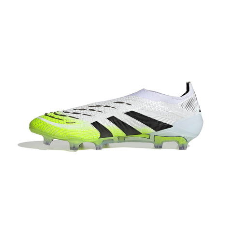 PREDATOR ELITE Laceless Firm Ground Football Boots Ftwr White / Core Black / Lucid Lemon / 12 PREDATOR ELITE Laceless Firm Ground Football Boots Ftwr White / Core Black / Lucid Lemon / 12
