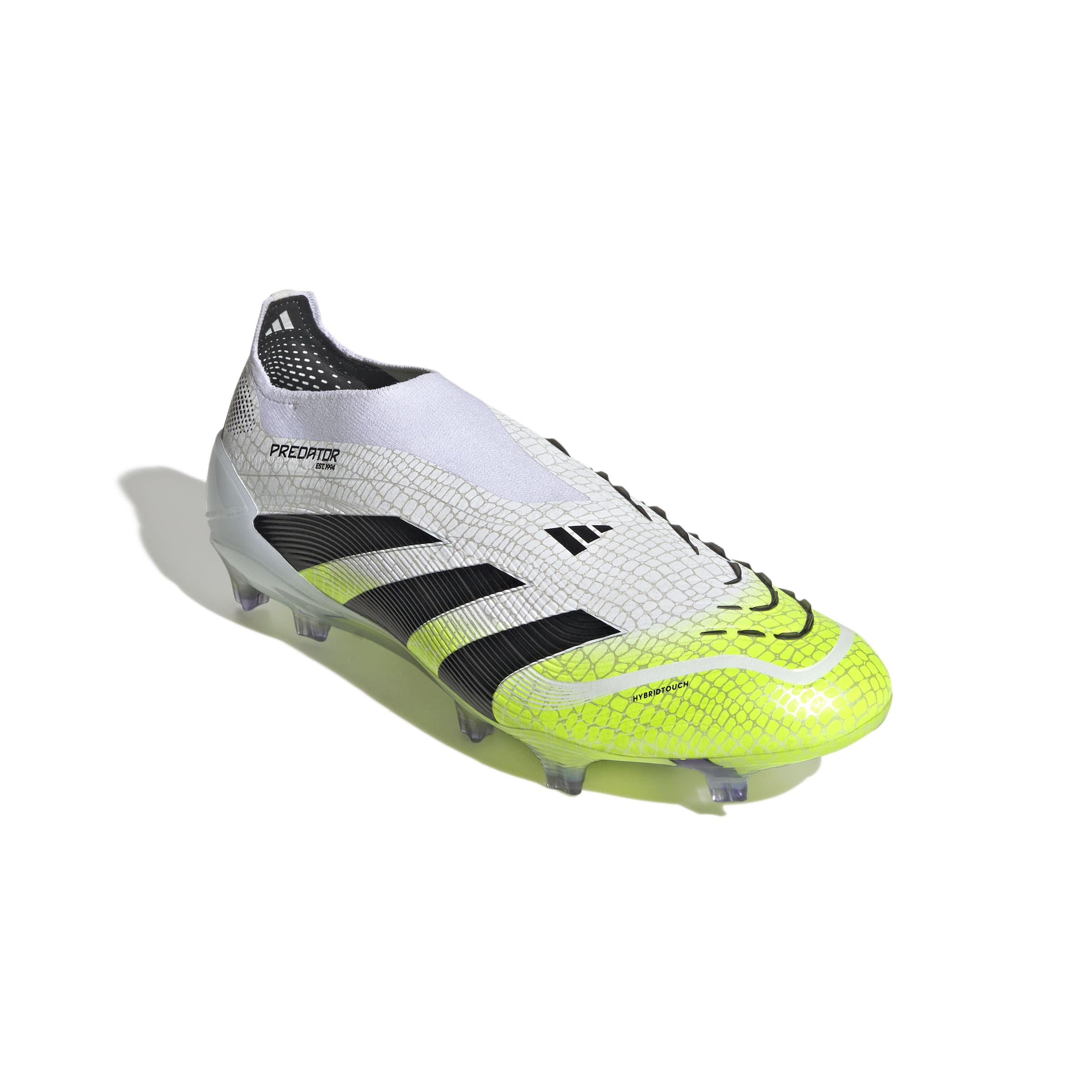 PREDATOR ELITE Laceless Firm Ground Football Boots Ftwr White / Core Black / Lucid Lemon / 12 PREDATOR ELITE Laceless Firm Ground Football Boots Ftwr White / Core Black / Lucid Lemon / 12