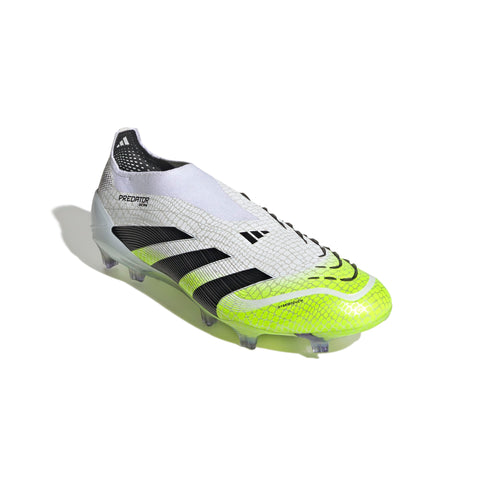 PREDATOR ELITE Laceless Firm Ground Football Boots Ftwr White / Core Black / Lucid Lemon / 12 PREDATOR ELITE Laceless Firm Ground Football Boots Ftwr White / Core Black / Lucid Lemon / 12