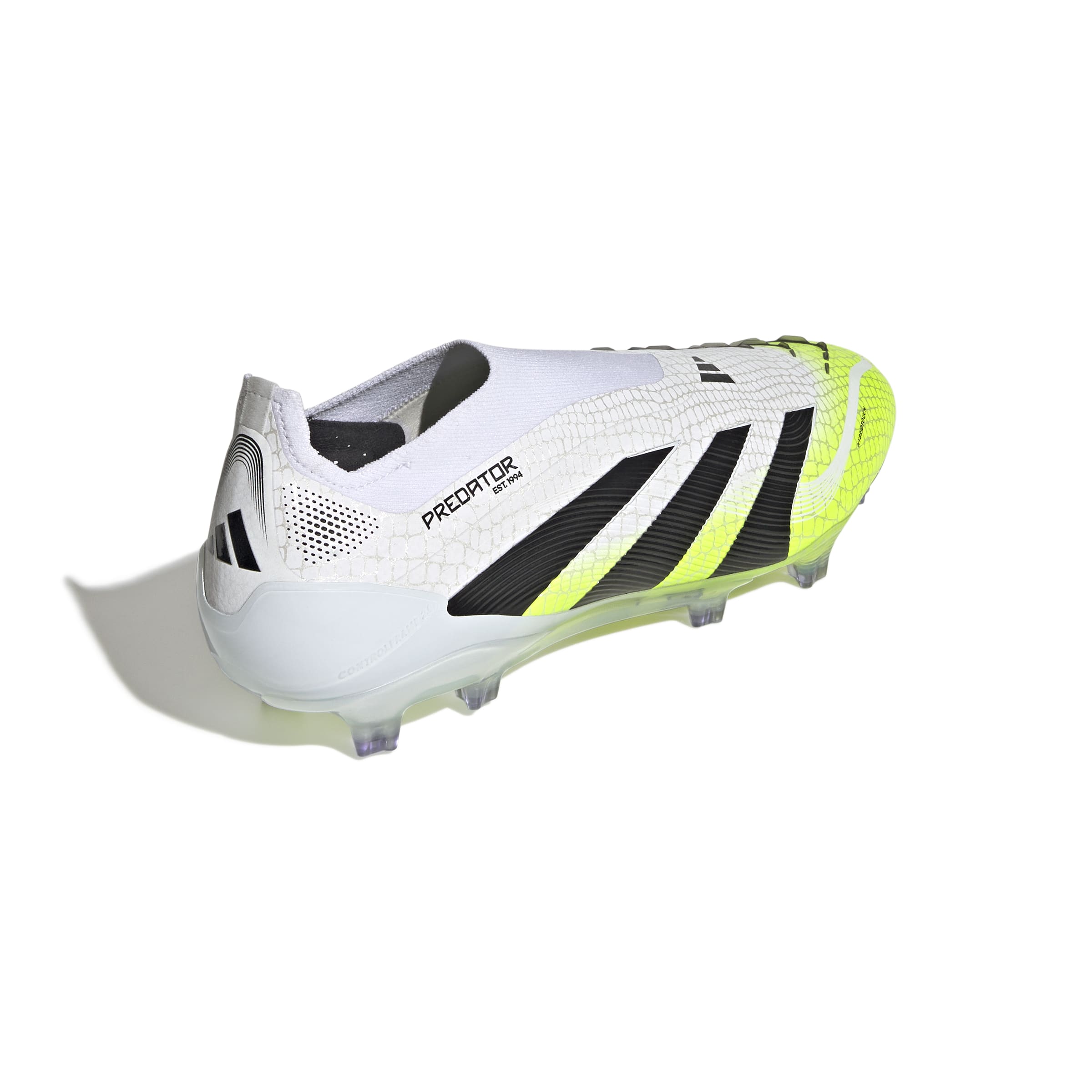 PREDATOR ELITE Laceless Firm Ground Football Boots Ftwr White / Core Black / Lucid Lemon / 12 PREDATOR ELITE Laceless Firm Ground Football Boots Ftwr White / Core Black / Lucid Lemon / 12