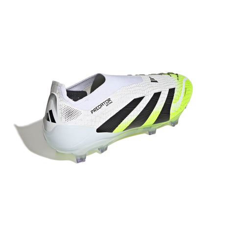 PREDATOR ELITE Laceless Firm Ground Football Boots Ftwr White / Core Black / Lucid Lemon / 12 PREDATOR ELITE Laceless Firm Ground Football Boots Ftwr White / Core Black / Lucid Lemon / 12