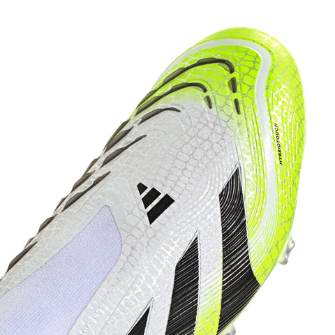 PREDATOR ELITE Laceless Firm Ground Football Boots Ftwr White / Core Black / Lucid Lemon / 12 PREDATOR ELITE Laceless Firm Ground Football Boots Ftwr White / Core Black / Lucid Lemon / 12
