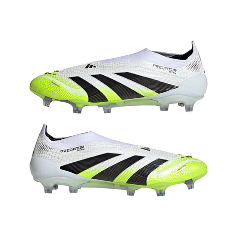 PREDATOR ELITE Laceless Firm Ground Football Boots Ftwr White / Core Black / Lucid Lemon / 12 PREDATOR ELITE Laceless Firm Ground Football Boots Ftwr White / Core Black / Lucid Lemon / 12