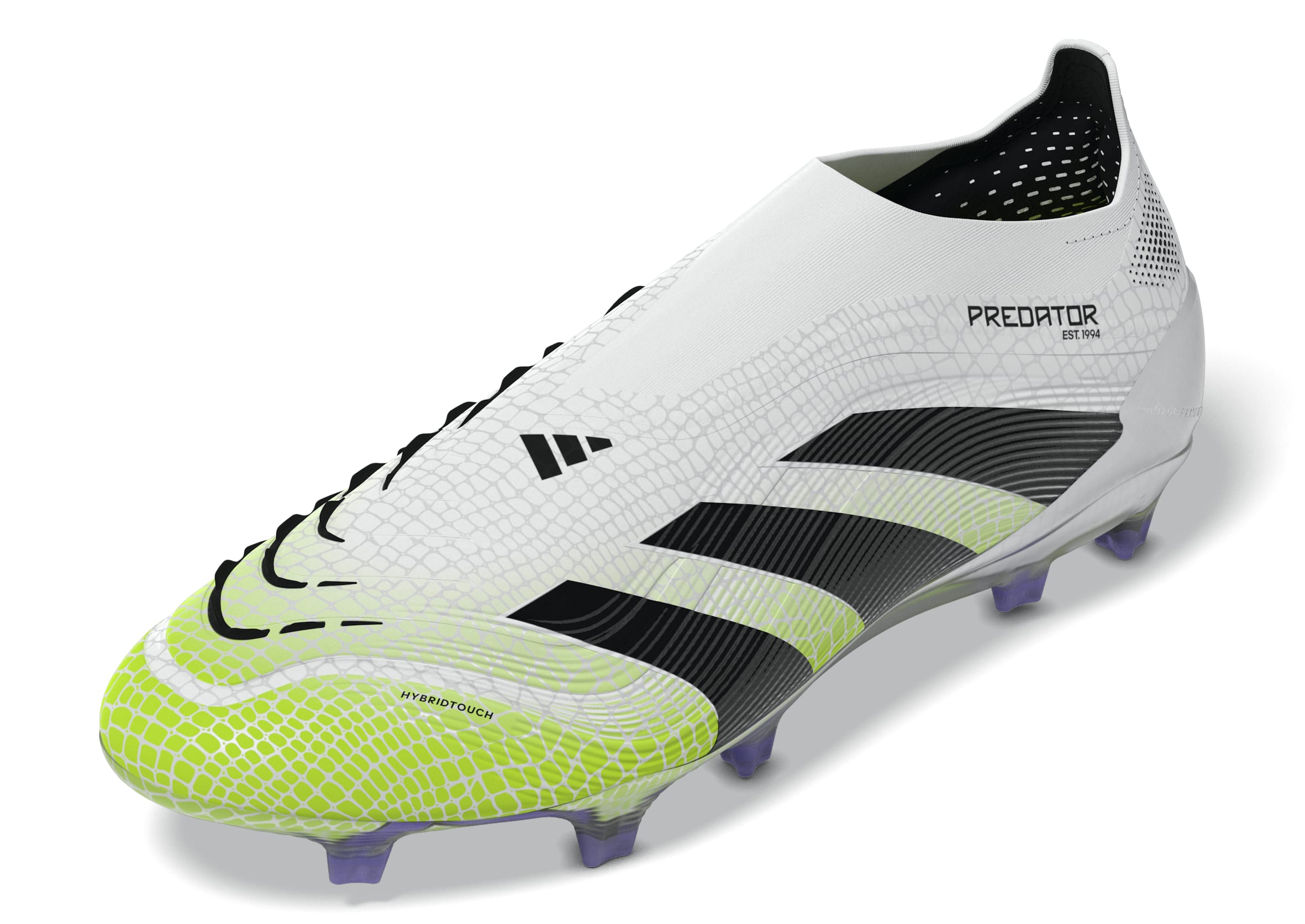 PREDATOR ELITE Laceless Firm Ground Football Boots Ftwr White / Core Black / Lucid Lemon / 12 PREDATOR ELITE Laceless Firm Ground Football Boots Ftwr White / Core Black / Lucid Lemon / 12
