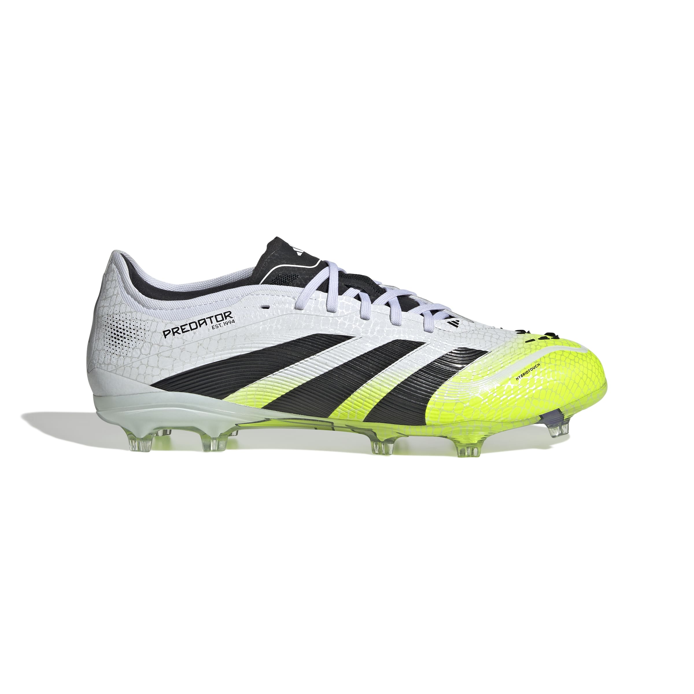 PREDATOR PRO Firm Ground Football Boots Ftwr White / Core Black / Lucid Lemon / 10 PREDATOR PRO Firm Ground Football Boots Ftwr White / Core Black / Lucid Lemon / 10