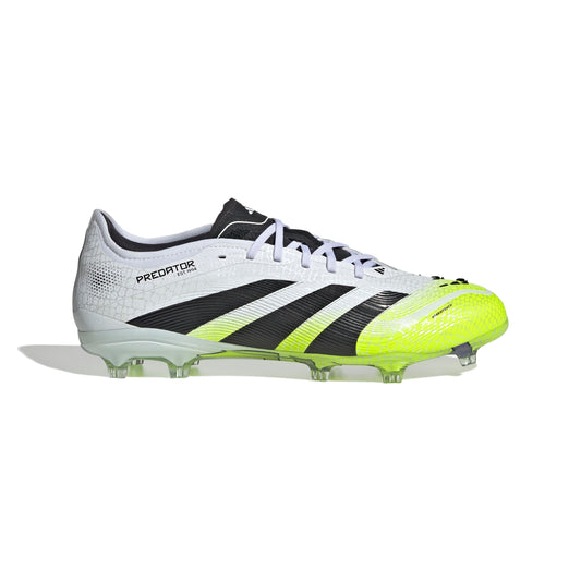 PREDATOR PRO Firm Ground Football Boots Ftwr White / Core Black / Lucid Lemon / 10