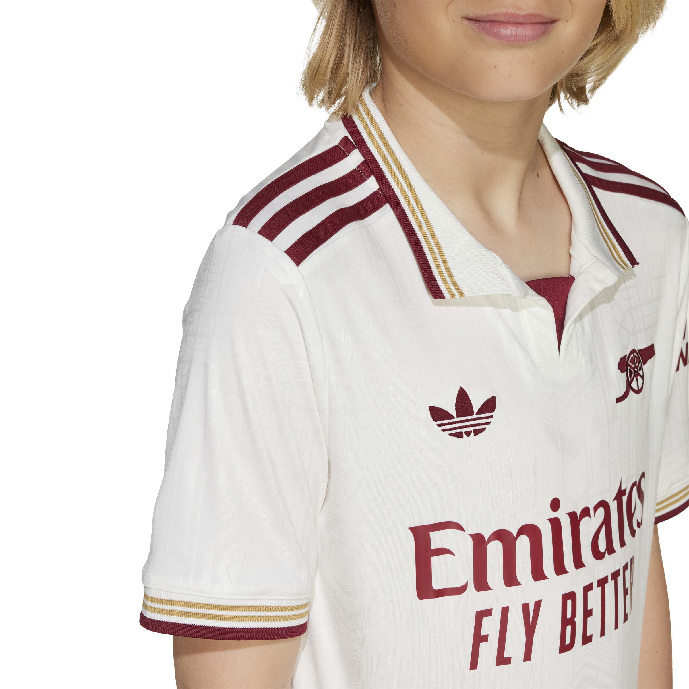 Arsenal FC 25/26 3rd Jersey Kids Cloud White / Team Coll Burgundy 2 / 1112 Arsenal FC 25/26 3rd Jersey Kids Cloud White / Team Coll Burgundy 2 / 1112