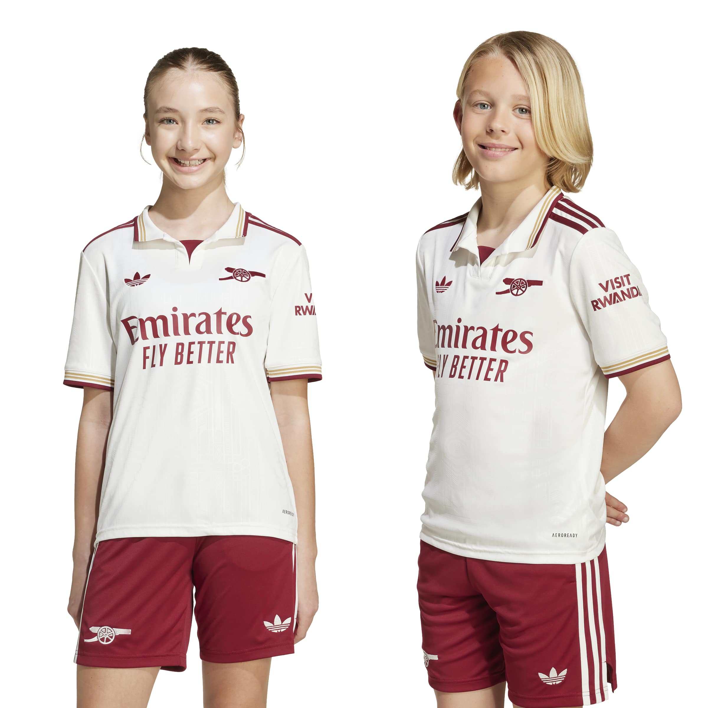 Arsenal FC 25/26 3rd Jersey Kids Cloud White / Team Coll Burgundy 2 / 1112 Arsenal FC 25/26 3rd Jersey Kids Cloud White / Team Coll Burgundy 2 / 1112