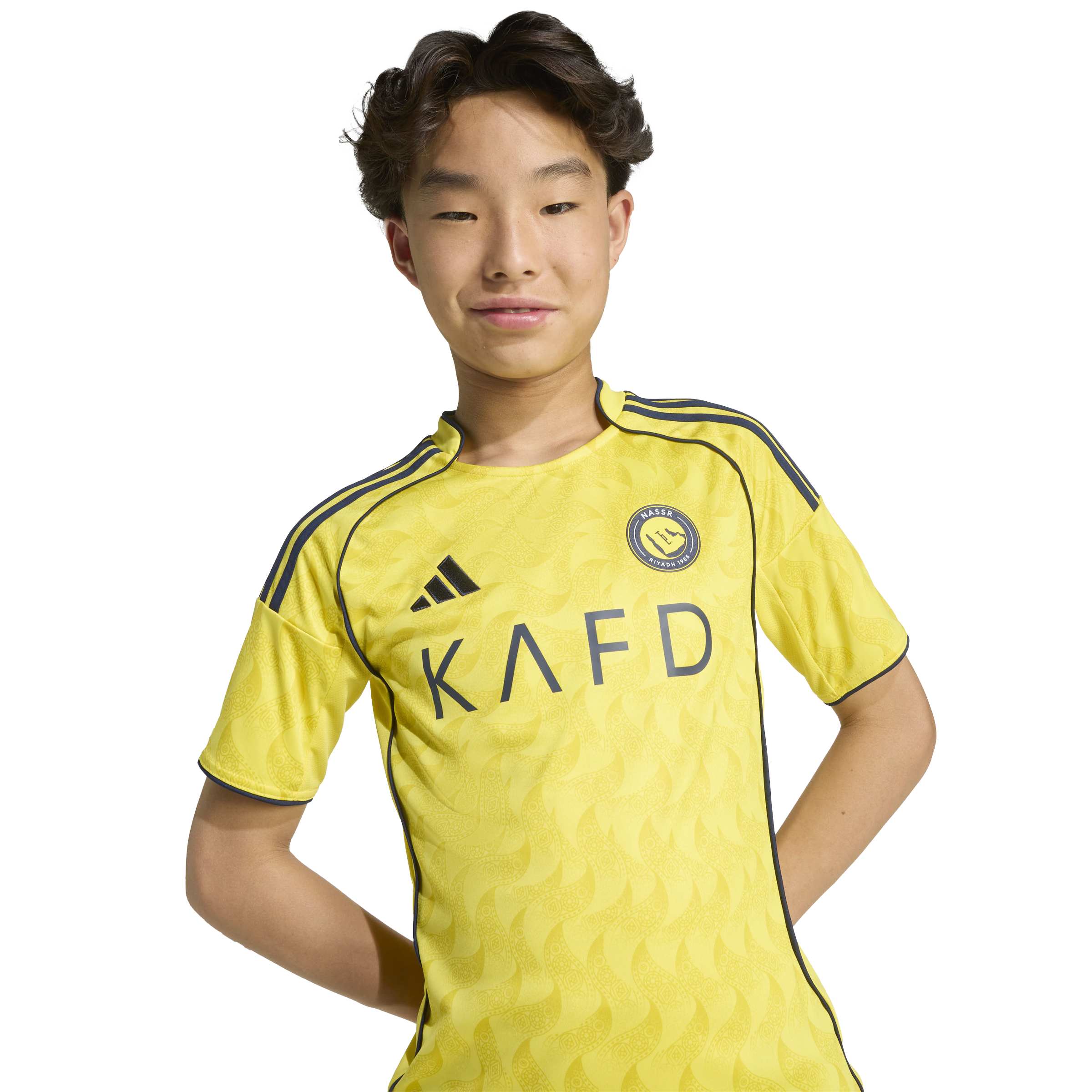 Al Nassr FC 2025/2026 Home Jersey Kids Impact Yellow / Night Indigo / 1516 Al Nassr FC 2025/2026 Home Jersey Kids Impact Yellow / Night Indigo / 1516