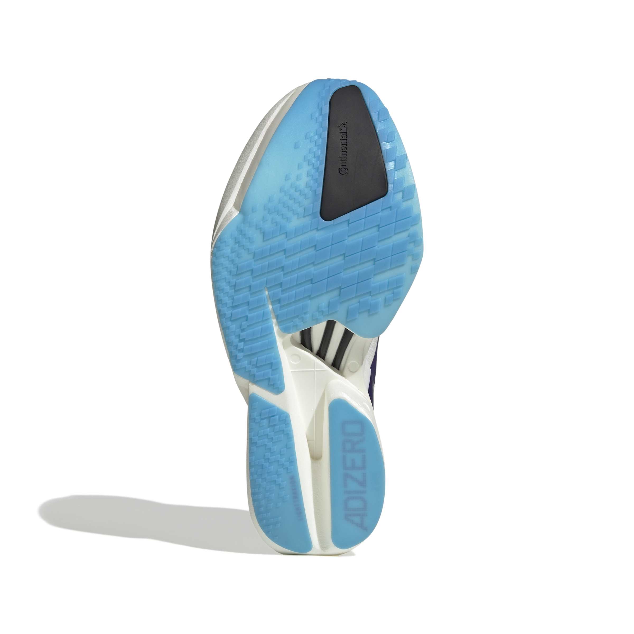 ADIZERO ADIOS PRO 4 RUNNING SHOES Core White / Collegiate Purple / Semi Blue Burst / 7 ADIZERO ADIOS PRO 4 RUNNING SHOES Core White / Collegiate Purple / Semi Blue Burst / 7