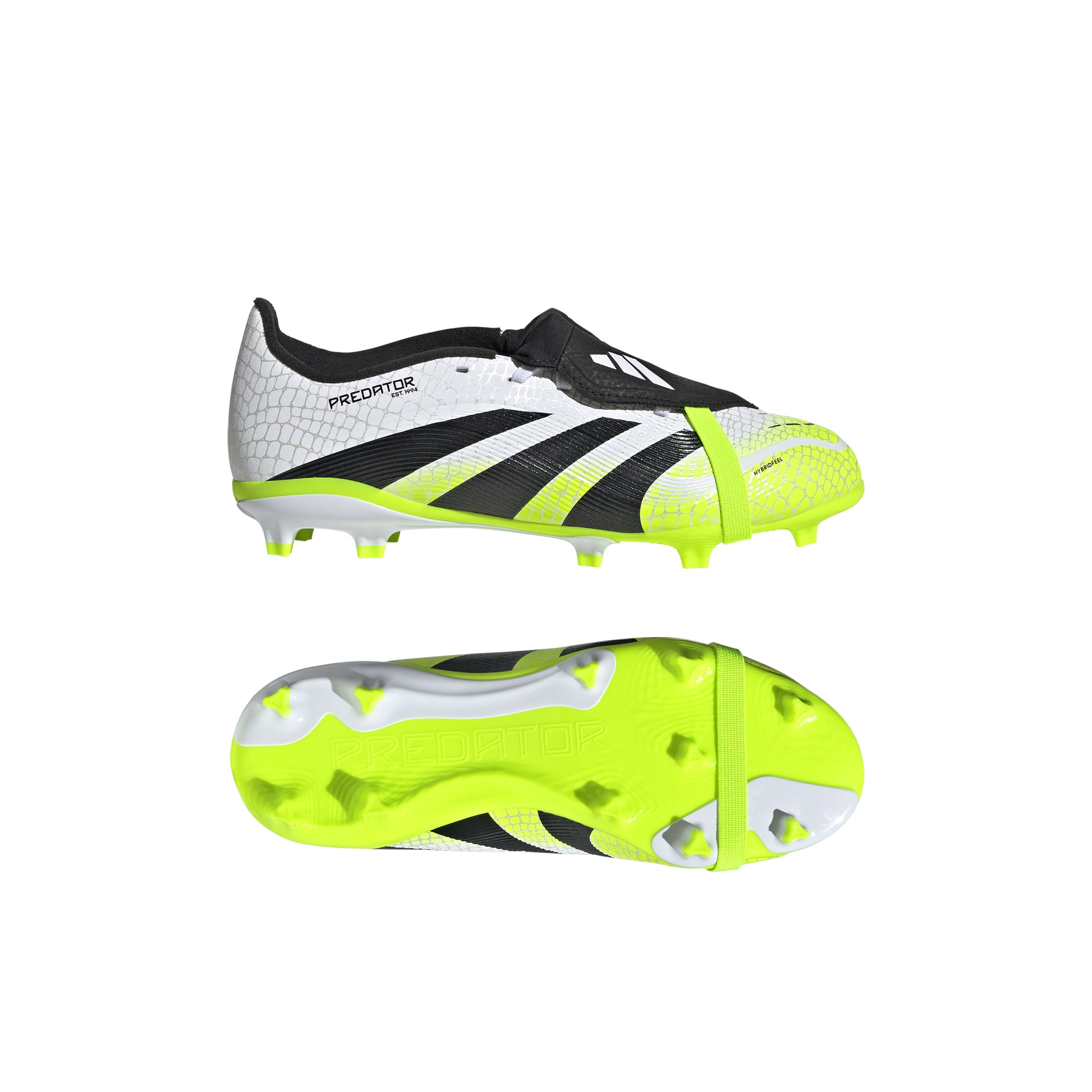 PREDATOR LEAGUE Fold-Over Tongue Firm Ground/Multi Ground Football Boots Kids Ftwr White / Core Black / Lucid Lemon / 3 PREDATOR LEAGUE Fold-Over Tongue Firm Ground/Multi Ground Football Boots Kids Ftwr White / Core Black / Lucid Lemon / 3