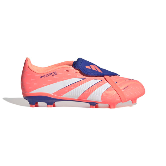 PREDATOR LEAGUE Fold-Over Tongue Firm Ground/Multi Ground Football Boots Kids Signal Coral / Ftwr White / Beam Orange / 3