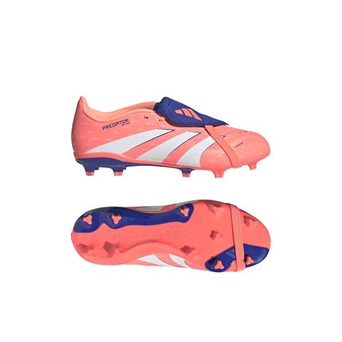 PREDATOR LEAGUE Fold-Over Tongue Firm Ground/Multi Ground Football Boots Kids Signal Coral / Ftwr White / Beam Orange / 3 PREDATOR LEAGUE Fold-Over Tongue Firm Ground/Multi Ground Football Boots Kids Signal Coral / Ftwr White / Beam Orange / 3