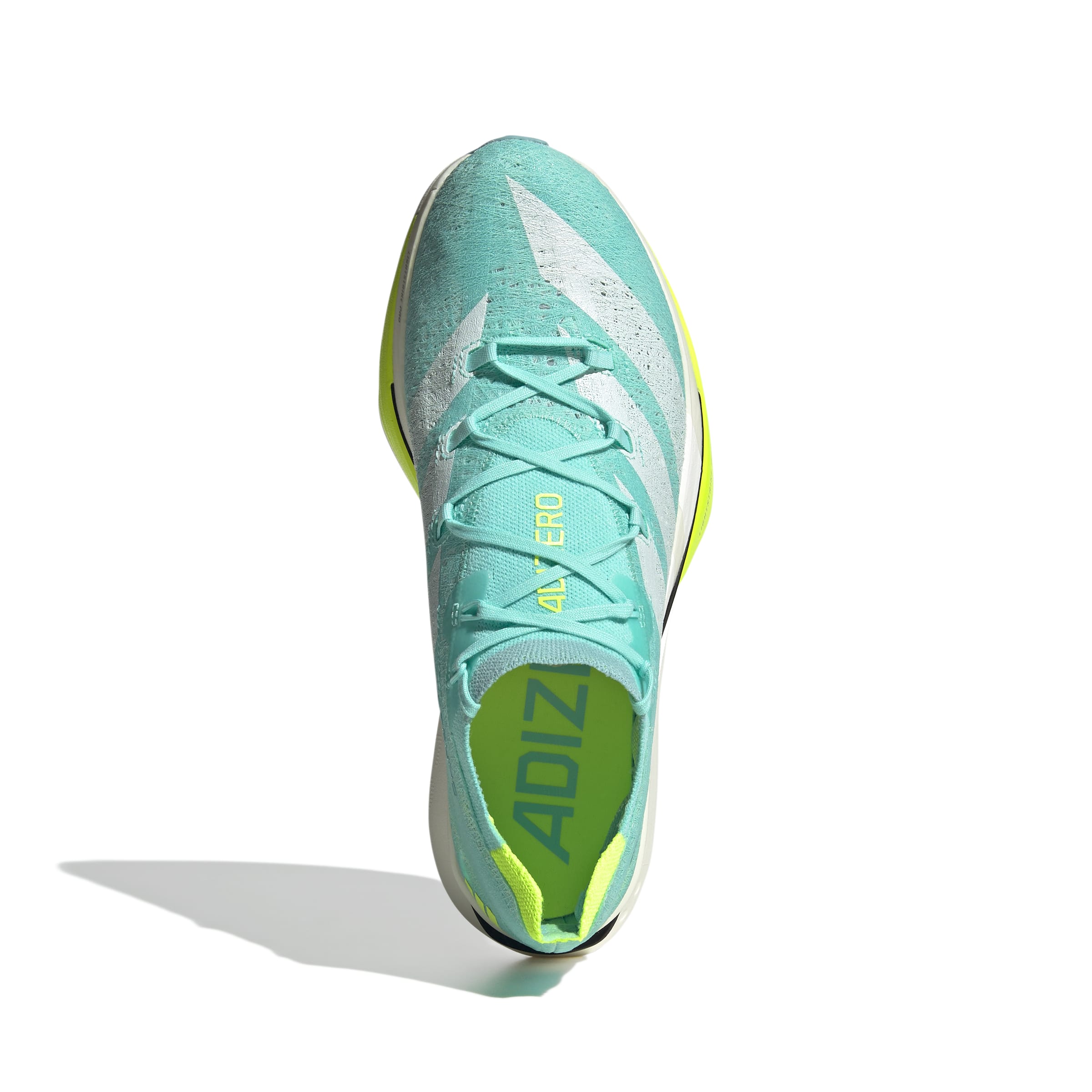 Adizero Prime X3 Strung Running Shoes Flash Aqua / Zero Met. / Lucid Lemon / 10 Adizero Prime X3 Strung Running Shoes Flash Aqua / Zero Met. / Lucid Lemon / 10