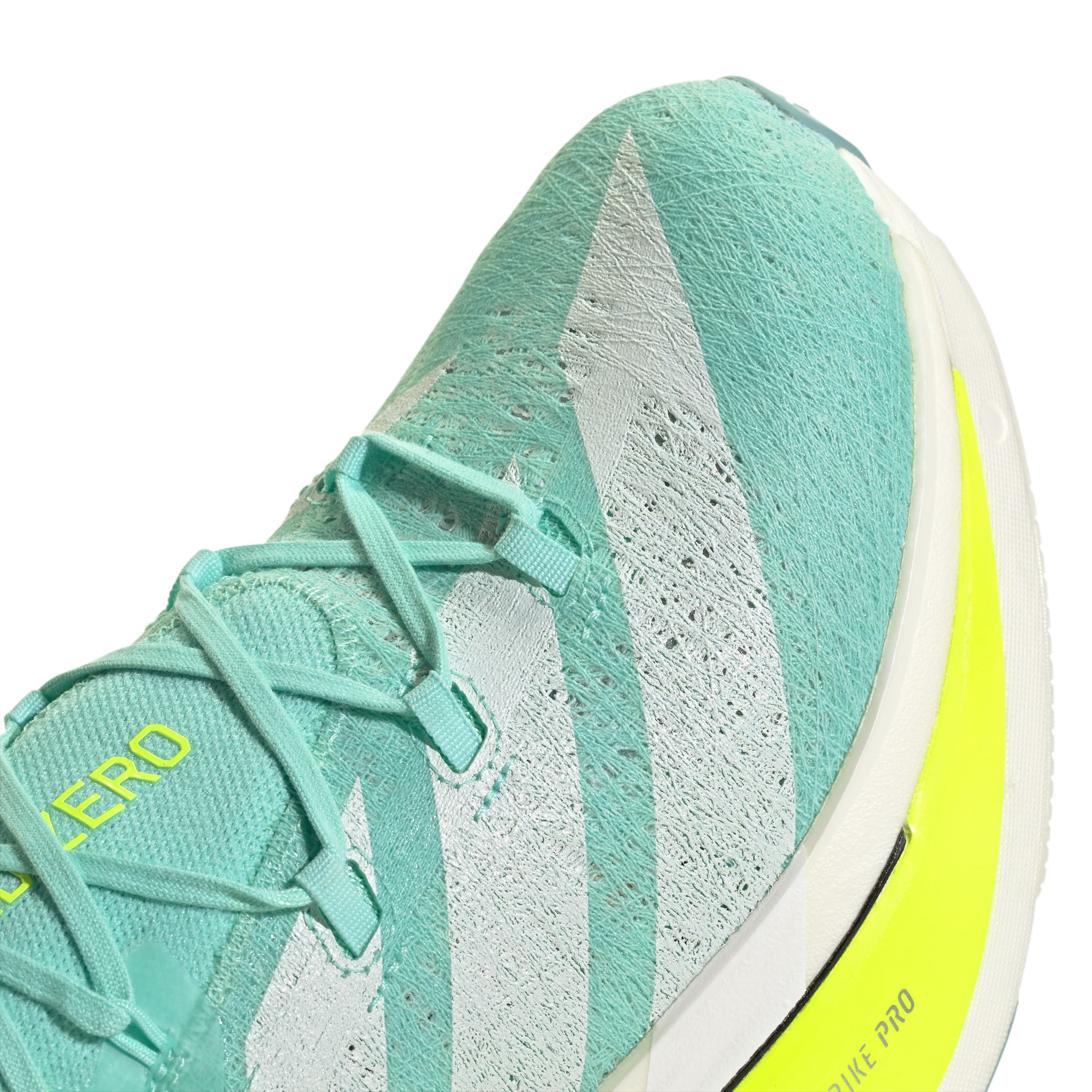 Adizero Prime X3 Strung Running Shoes Flash Aqua / Zero Met. / Lucid Lemon / 10 Adizero Prime X3 Strung Running Shoes Flash Aqua / Zero Met. / Lucid Lemon / 10