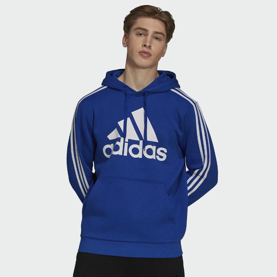 Adidas Mens 3 Stripe French Terry Hoodie 