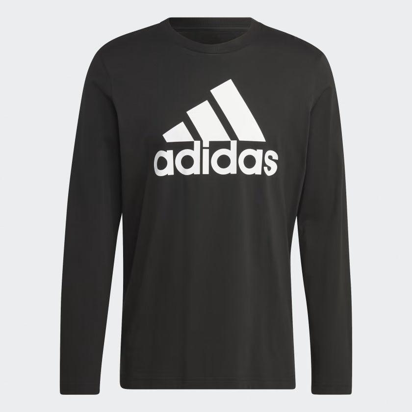 Adidas Mens Black Essentials Long Sleeve Tee  Adidas Mens Black Essentials Long Sleeve Tee