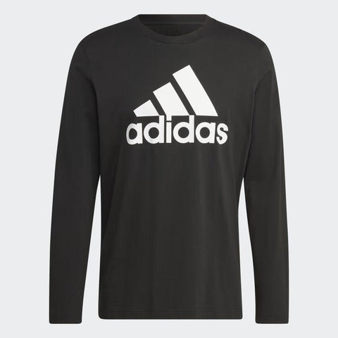 Adidas Mens Black Essentials Long Sleeve Tee  Adidas Mens Black Essentials Long Sleeve Tee