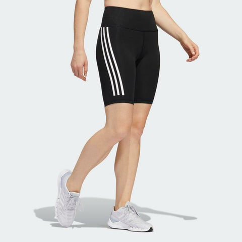 Adidas Optime TrainIcons 3-Stripes Womens Bike Short Tights  Adidas Optime TrainIcons 3-Stripes Womens Bike Short Tights