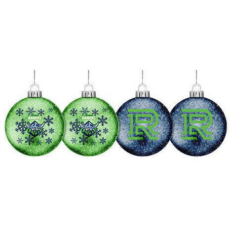 Canberra Raiders Glitter Baubles
