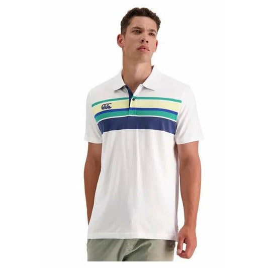 Canterbury Chest Band Stripe Mens Polo 