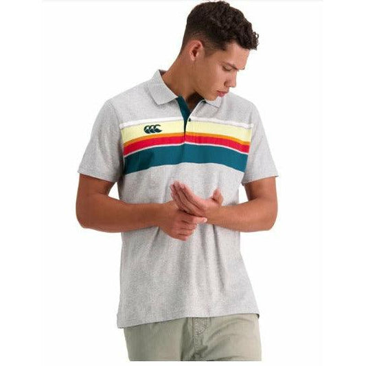 Canterbury Chest Band Stripe Mens Polo
