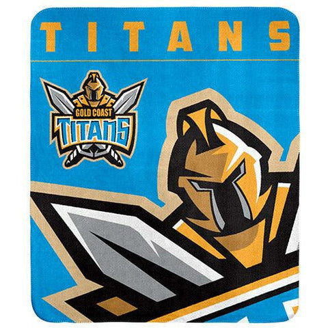 Gold Coast Titans Fleece Blanket  Gold Coast Titans Fleece Blanket