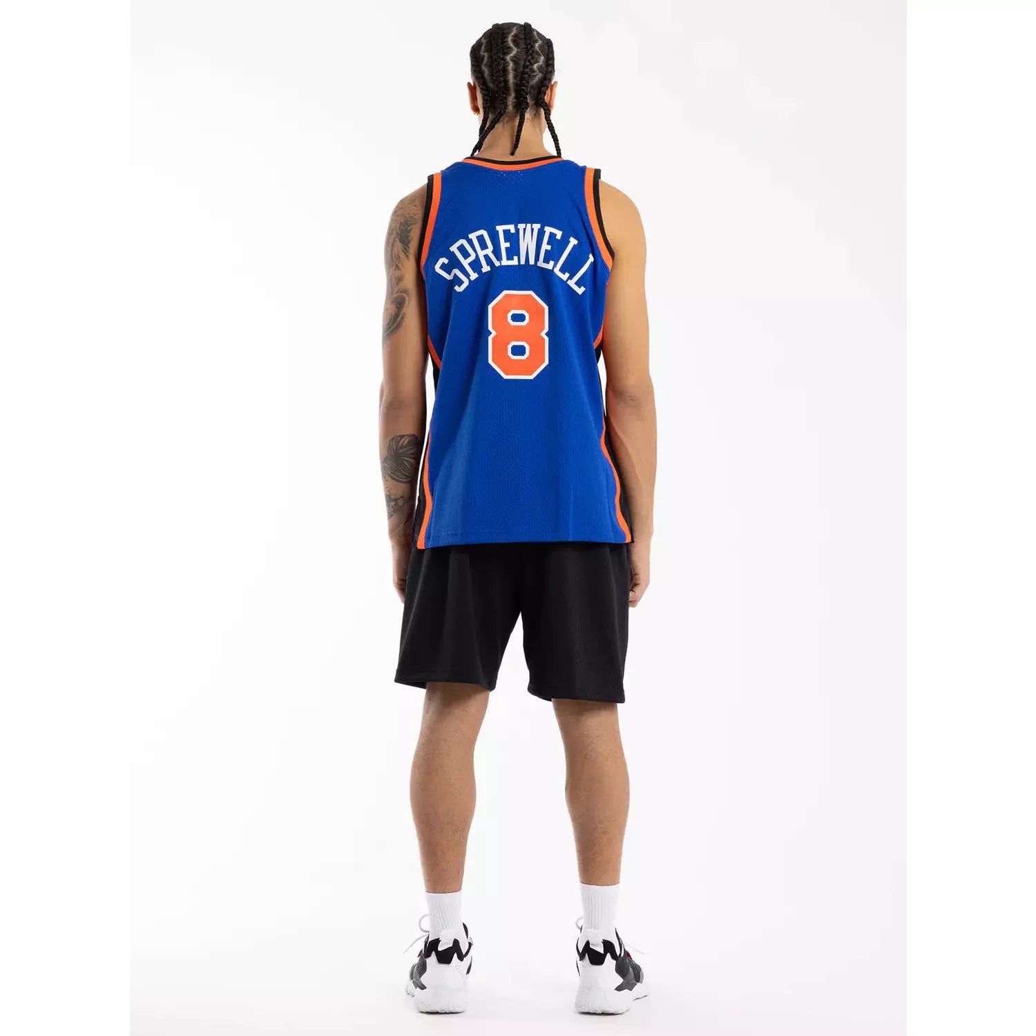 Mitchell & Ness - Latrell Sprewell 8, New York Knicks 98-99 NBA Swingman Home Jersey  Mitchell & Ness - Latrell Sprewell 8, New York Knicks 98-99 NBA Swingman Home Jersey
