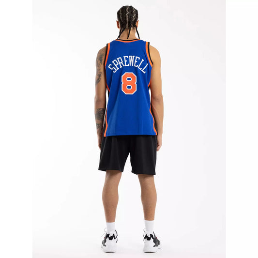 Mitchell & Ness - Latrell Sprewell 8, New York Knicks 98-99 NBA Swingman Home Jersey 