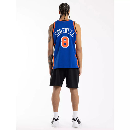 Mitchell & Ness - Latrell Sprewell 8, New York Knicks 98-99 NBA Swingman Home Jersey