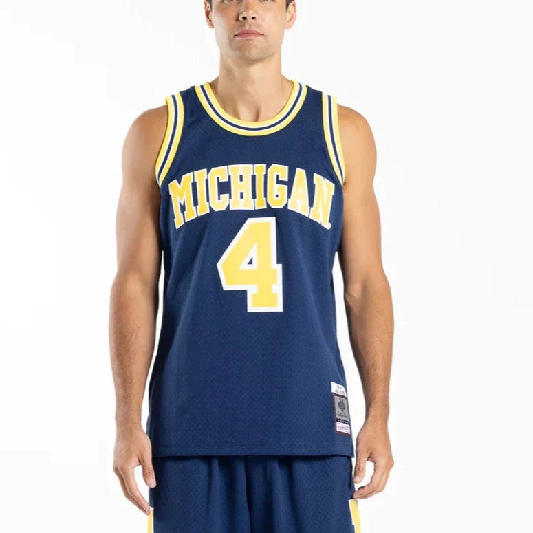 Mitchell & Ness - Michigan Wolverines Webber 4, 91-92 Home Swingman Jersey  Mitchell & Ness - Michigan Wolverines Webber 4, 91-92 Home Swingman Jersey