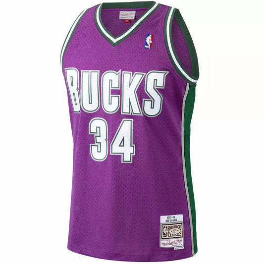 Mitchell & Ness - Milwaukee Bucks Allen 34, 01-02 Away NBA Swingman Jersey