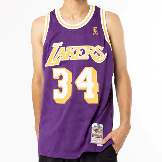 Mitchell & Ness - Shaquille ONeal, La Lakers, 96-97 Road NBA Swingman Jersey