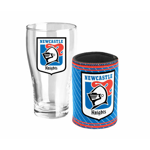Newcastle Knights Heritage Pint & Cooler Set  Newcastle Knights Heritage Pint & Cooler Set
