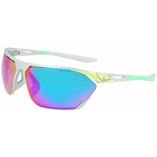 Nike Sun Stratus M Sunglasses - Brushed Silver/Turq Mirror