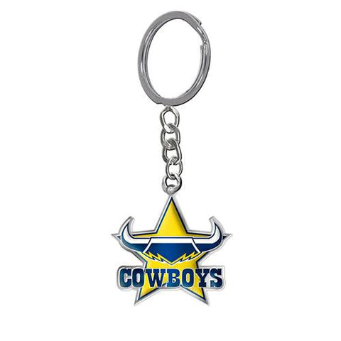 North Queensland Cowboys Metal Keyring  North Queensland Cowboys Metal Keyring