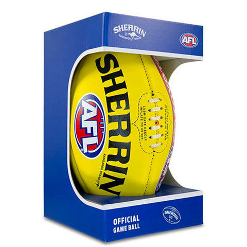 Sherrin KB Yellow AFL Official Game Ball 