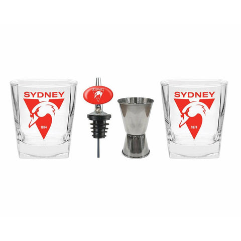 Sydney Swans Spirit Glasses & Pourer  Sydney Swans Spirit Glasses & Pourer