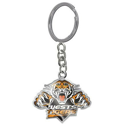 West Tigers Metal Keyring 