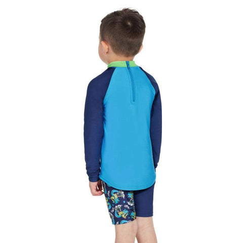 Zoggs Boys Crocodile Surfer Long Sleeve Sun Top  Zoggs Boys Crocodile Surfer Long Sleeve Sun Top