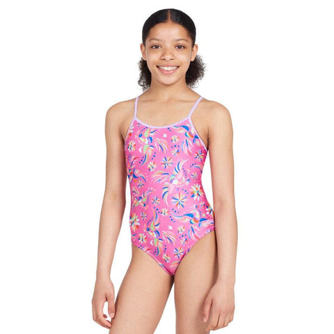 Zoggs Dreamcatcher Yaroomba Floral Girls One Piece  Zoggs Dreamcatcher Yaroomba Floral Girls One Piece